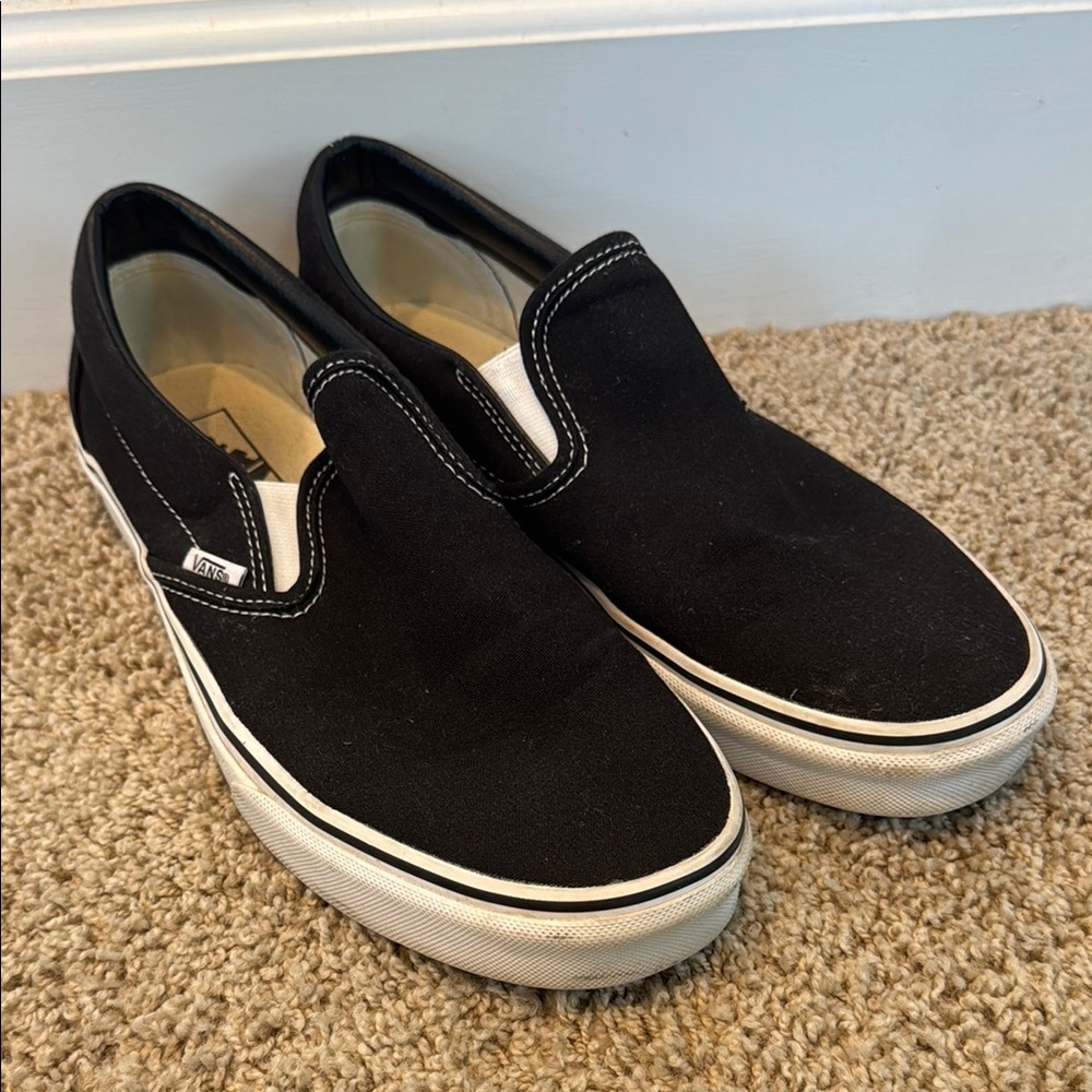 Vans Black Slip-On Sneakers